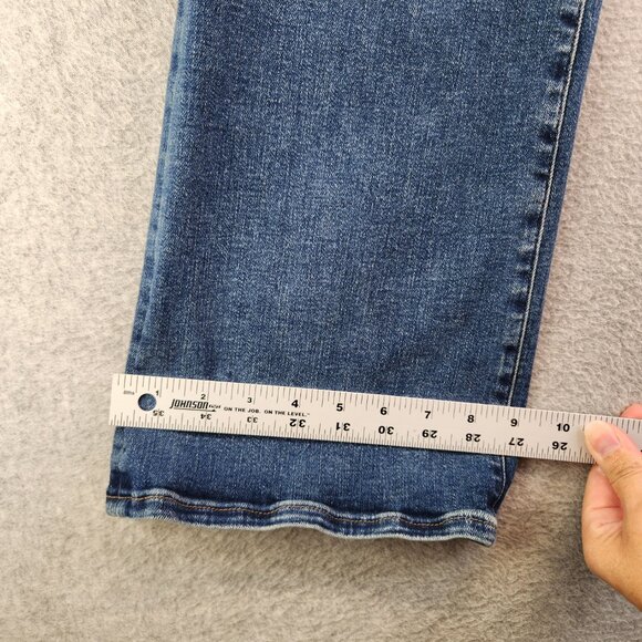 Madewell Jeans Womens 32 Blue Mid Rise Kick Out Cropped Ankle Bootcut Modern - Picture 9 of 15